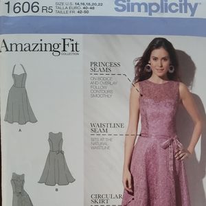Simplicity 1606 R5, Amazing Fit, Misses'/Miss Petite Size 14-22, New